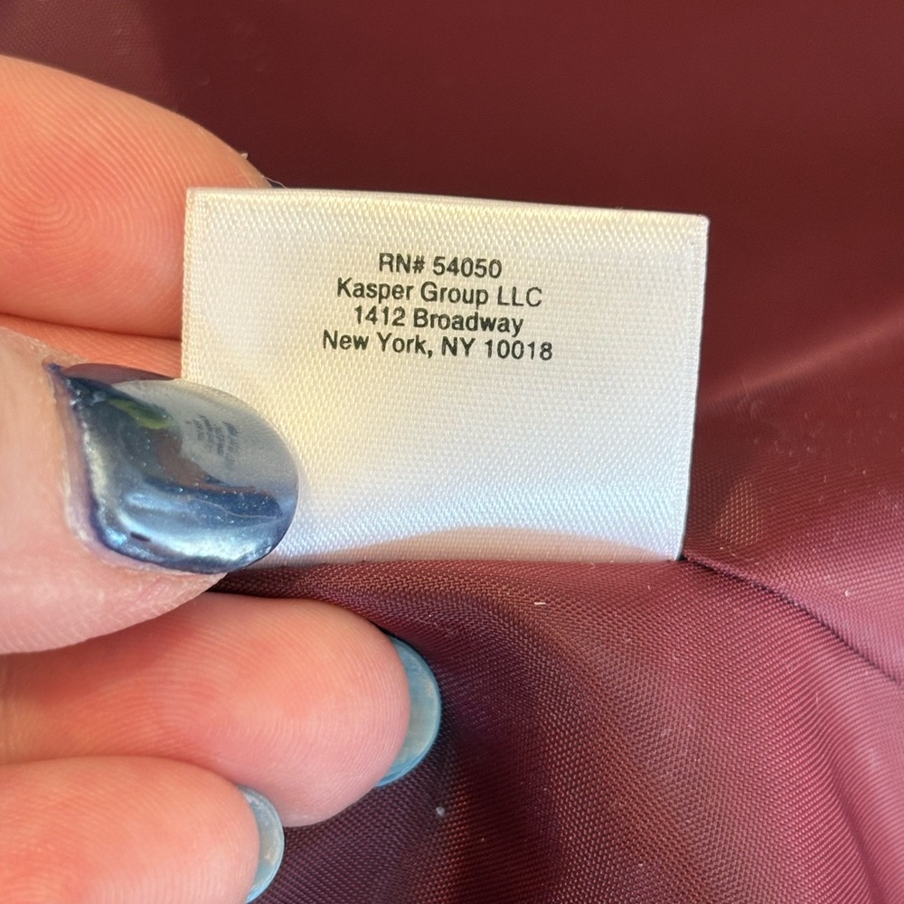 Kasper Deep Red Women's Blazer see description for size. Great condition. - Picture 8 of 12